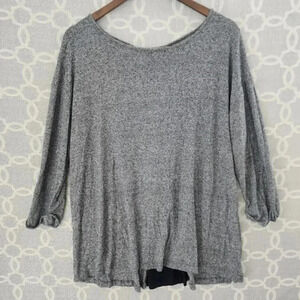 J. Jill Wearever Collection Rayon Scoop Neck‎ 3/4 sleeve Knit Blouse L